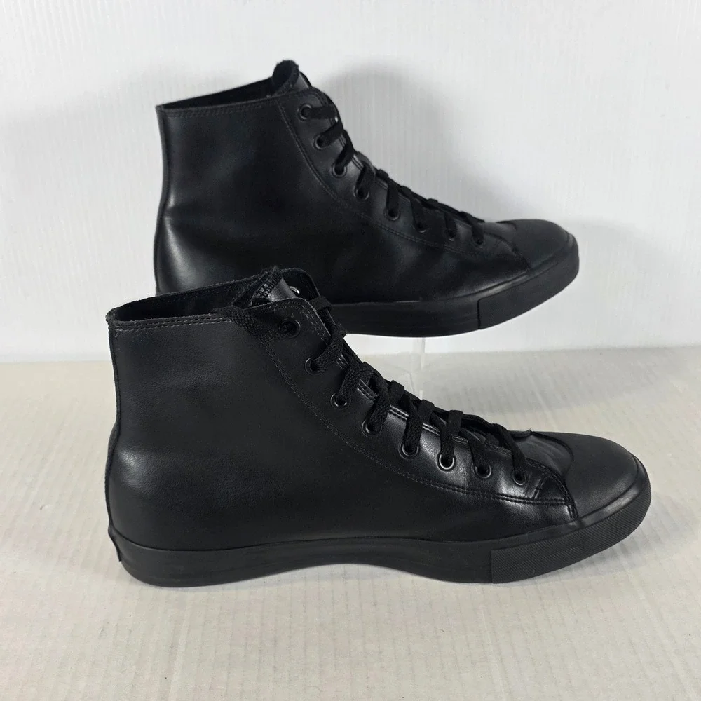 Shoes For Crews Pembroke High Top Slip Resistant Size 12 Black Leather Sneakers